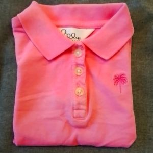Lilly Pulitzer Toddler Pink Polo Shirt - 2T